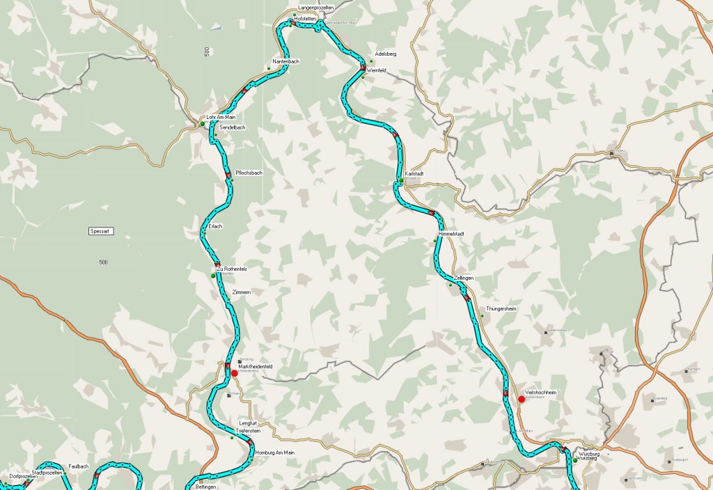 Mainradweg Veitshöchheim Marktheidenfeld