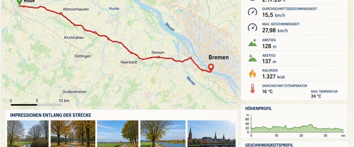 Mit dem Rad von Hude nach Bremen